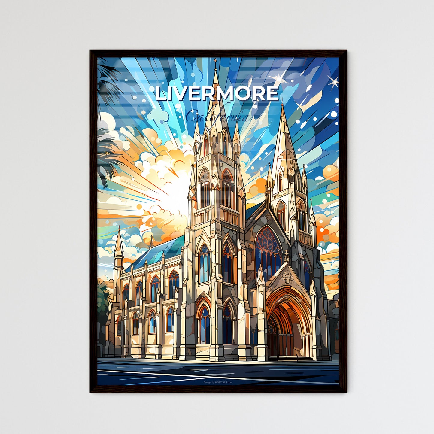 Livermore, California, A Poster of a building with a tower and a sunburst Default Title