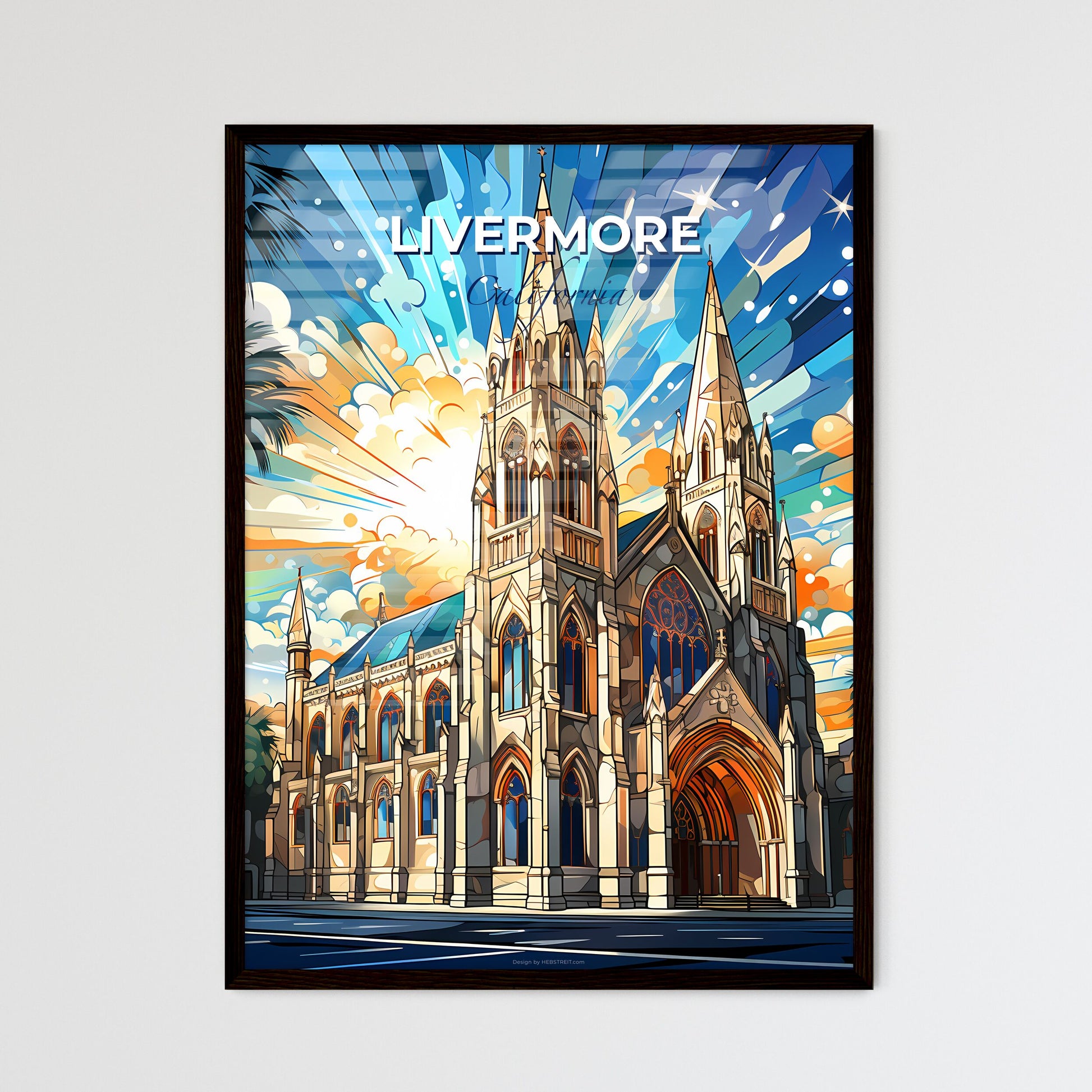 Livermore, California, A Poster of a building with a tower and a sunburst Default Title