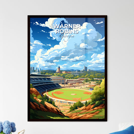 Warner Robins, Georgia, A Poster of a baseball stadium with trees and buildings in the background Default Title
