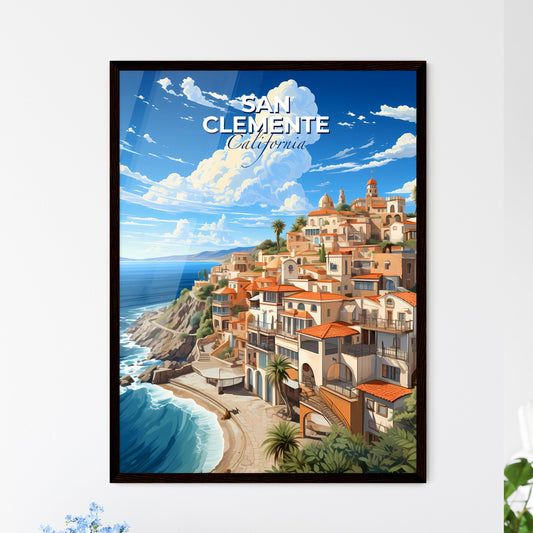 San Clemente, California, A Poster of a city on a cliff by the ocean Default Title