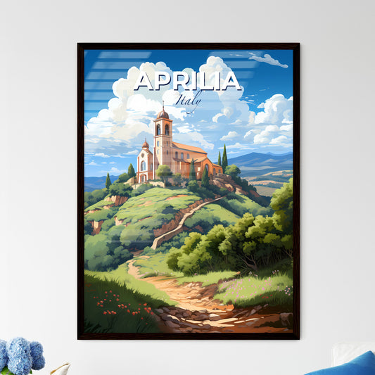 Aprilia, Italy, A Poster of a building on a hill Default Title