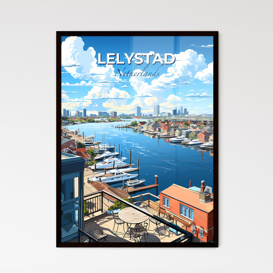 Lelystad, Netherlands, A Poster of a view of a city from a balcony Default Title