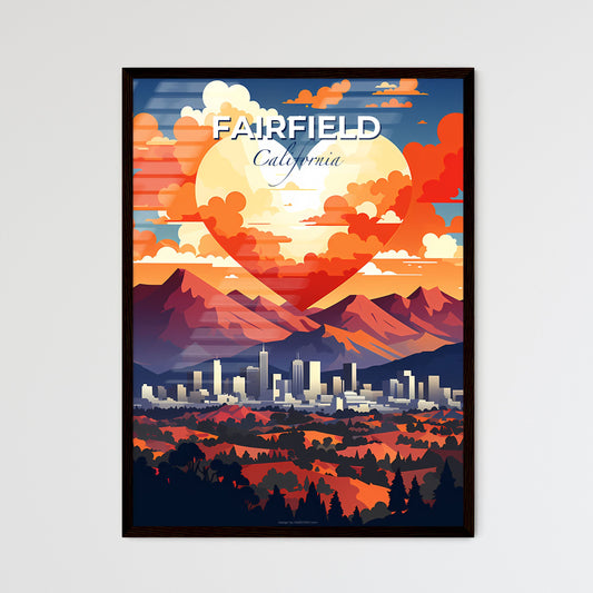 Fairfield, California, A Poster of a heart shaped cloud over a city Default Title