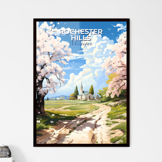 Rochester Hills, Michigan, A Poster of a dirt road leading to a church Default Title