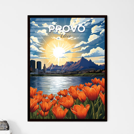 Provo, Utah, A Poster of a city next to a lake Default Title
