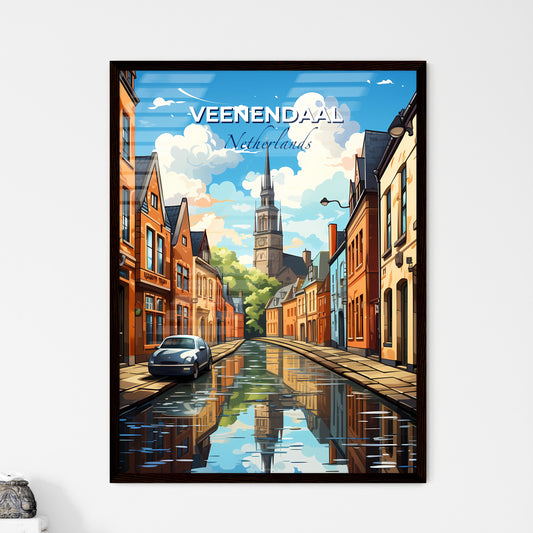 Veenendaal, Netherlands, A Poster of a water canal in a city Default Title