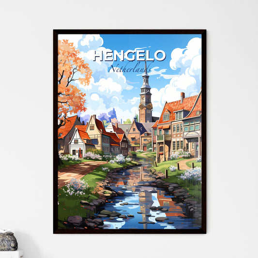 Hengelo, Netherlands, A Poster of a river running through a town Default Title