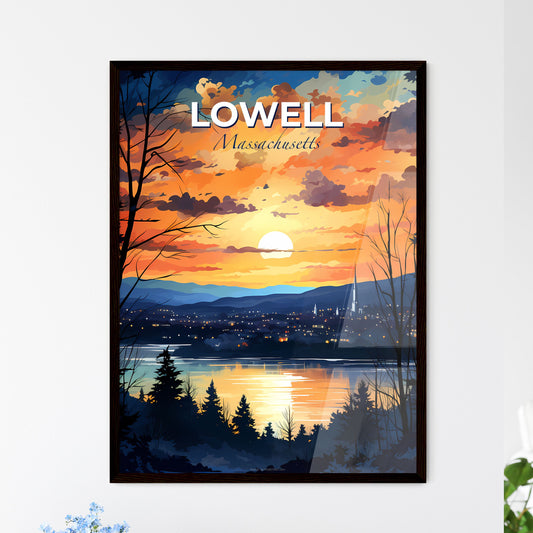 Lowell, Massachusetts, A Poster of a sunset over a city Default Title