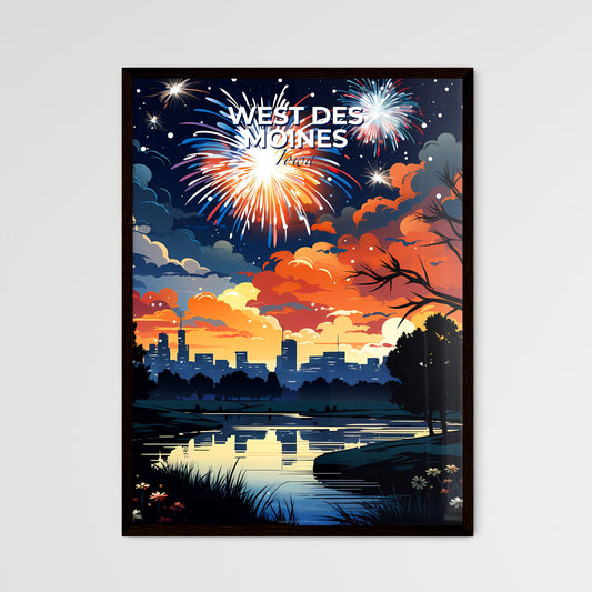 West Des Moines, Iowa, A Poster of fireworks over a city Default Title