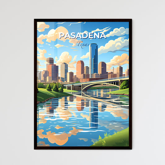 Pasadena, Texas, A Poster of a bridge over a river with a city in the background Default Title