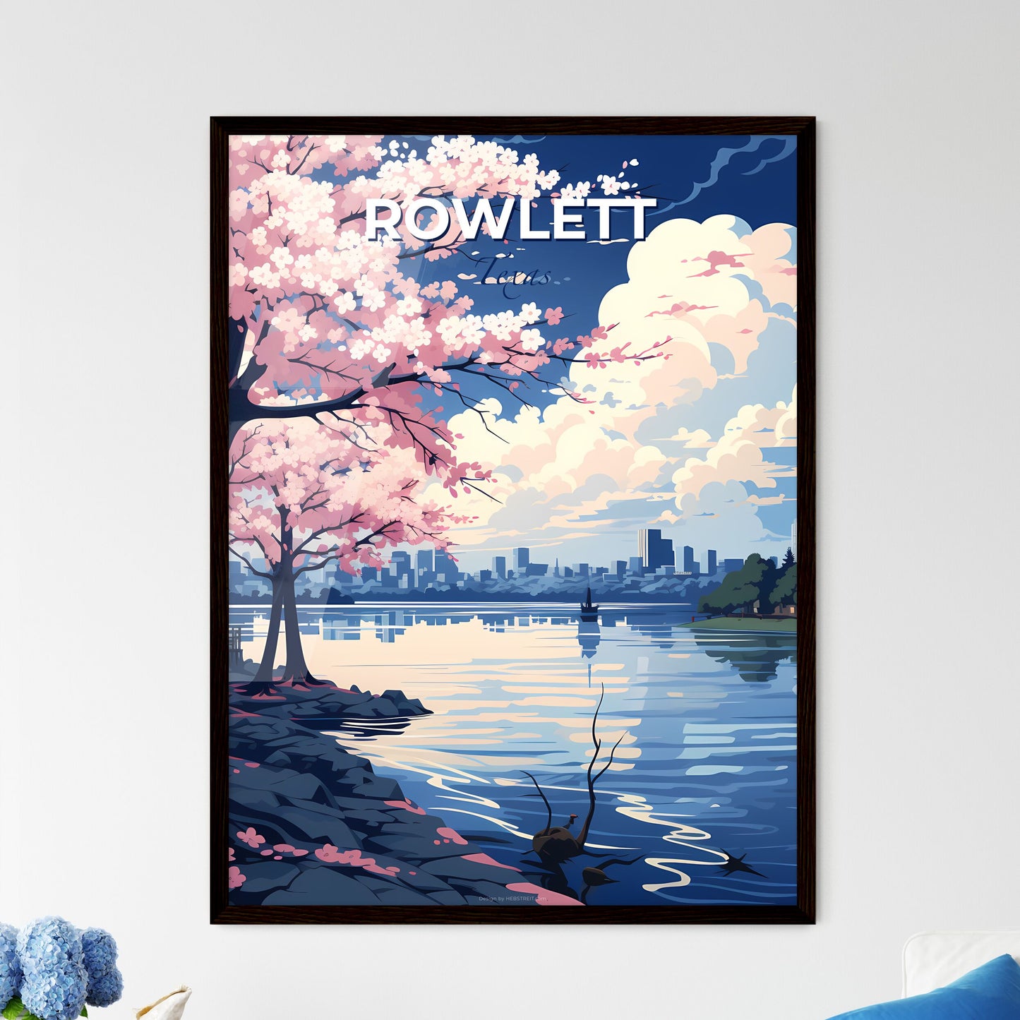 Rowlett, Texas, A Poster of a pink tree next to a body of water Default Title
