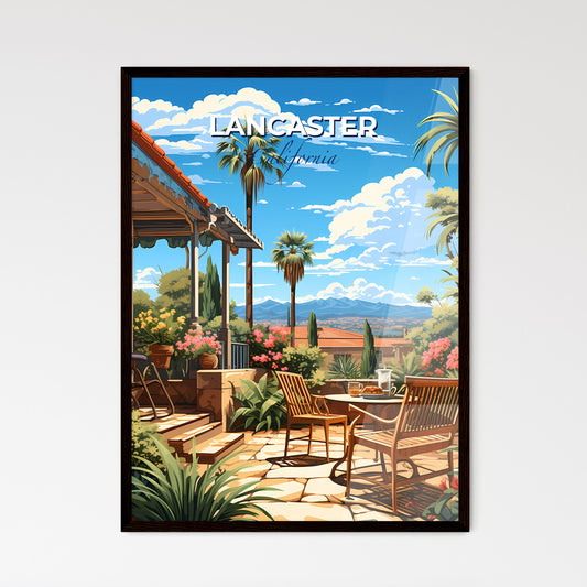 Lancaster, California, A Poster of a patio with chairs and a table in front of a house Default Title