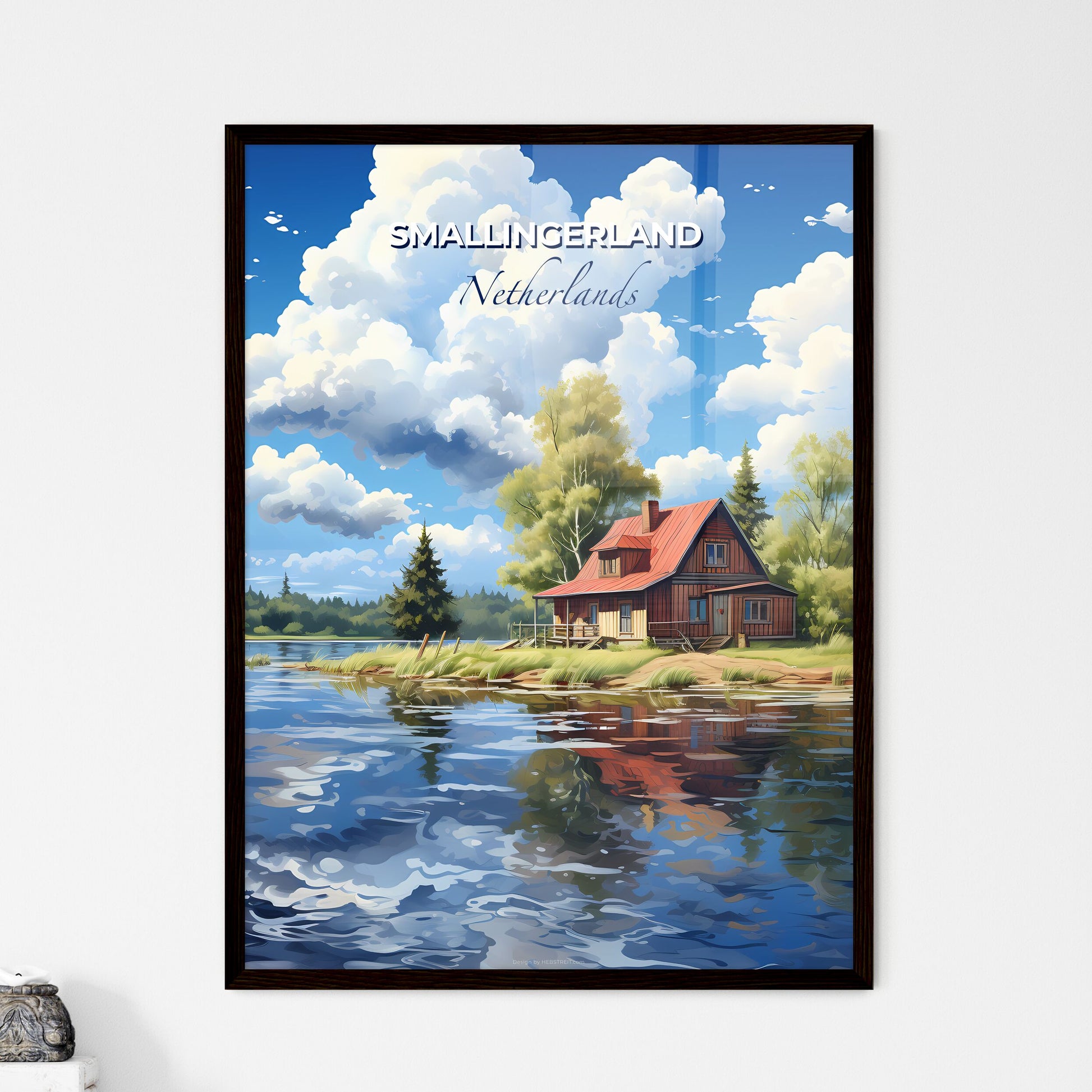Smallingerland, Netherlands, A Poster of a house on the water Default Title