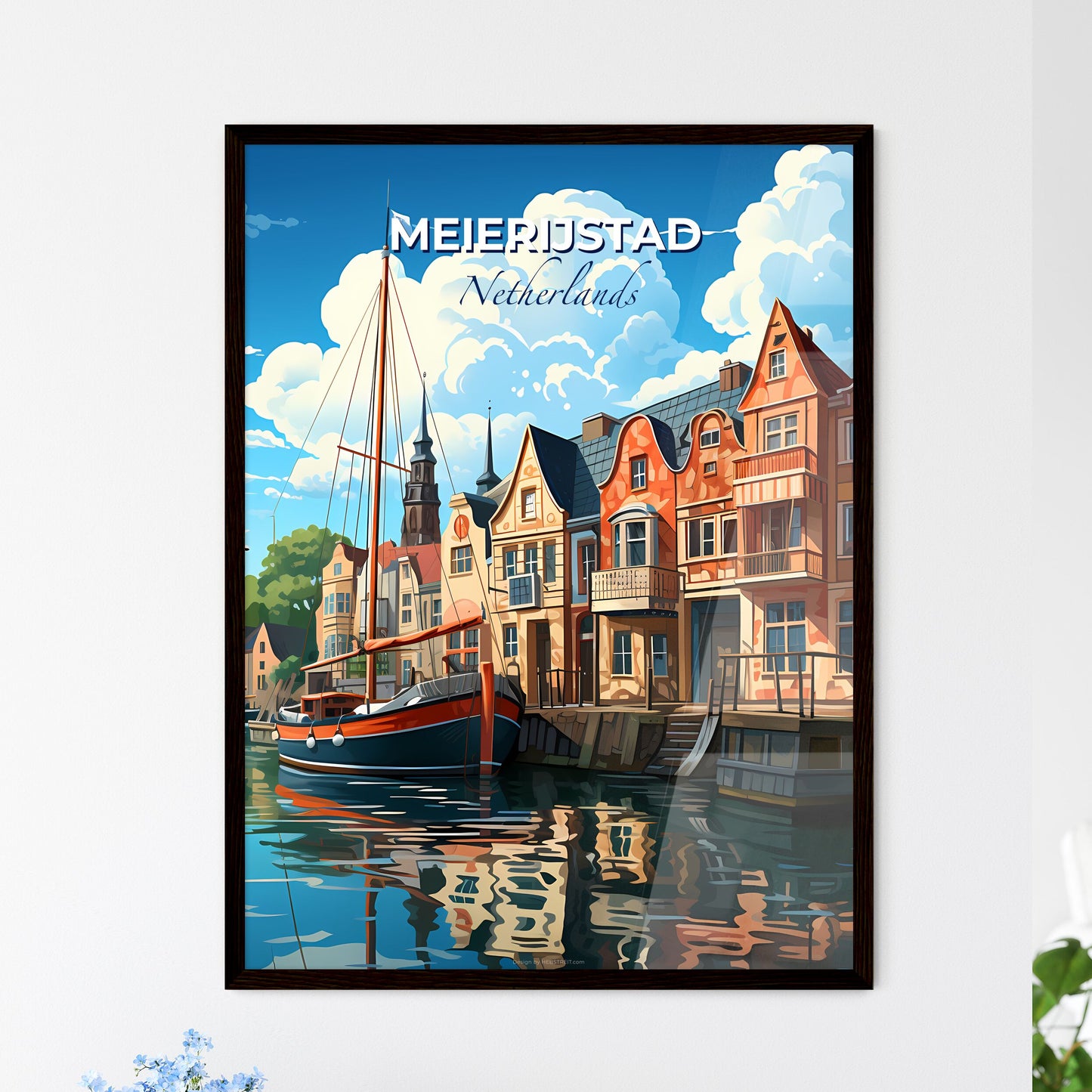 Meierijstad, Netherlands, A Poster of a boat in a harbor Default Title