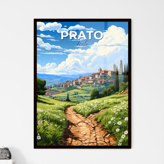 Prato, Italy, A Poster of a dirt road leading to a town Default Title