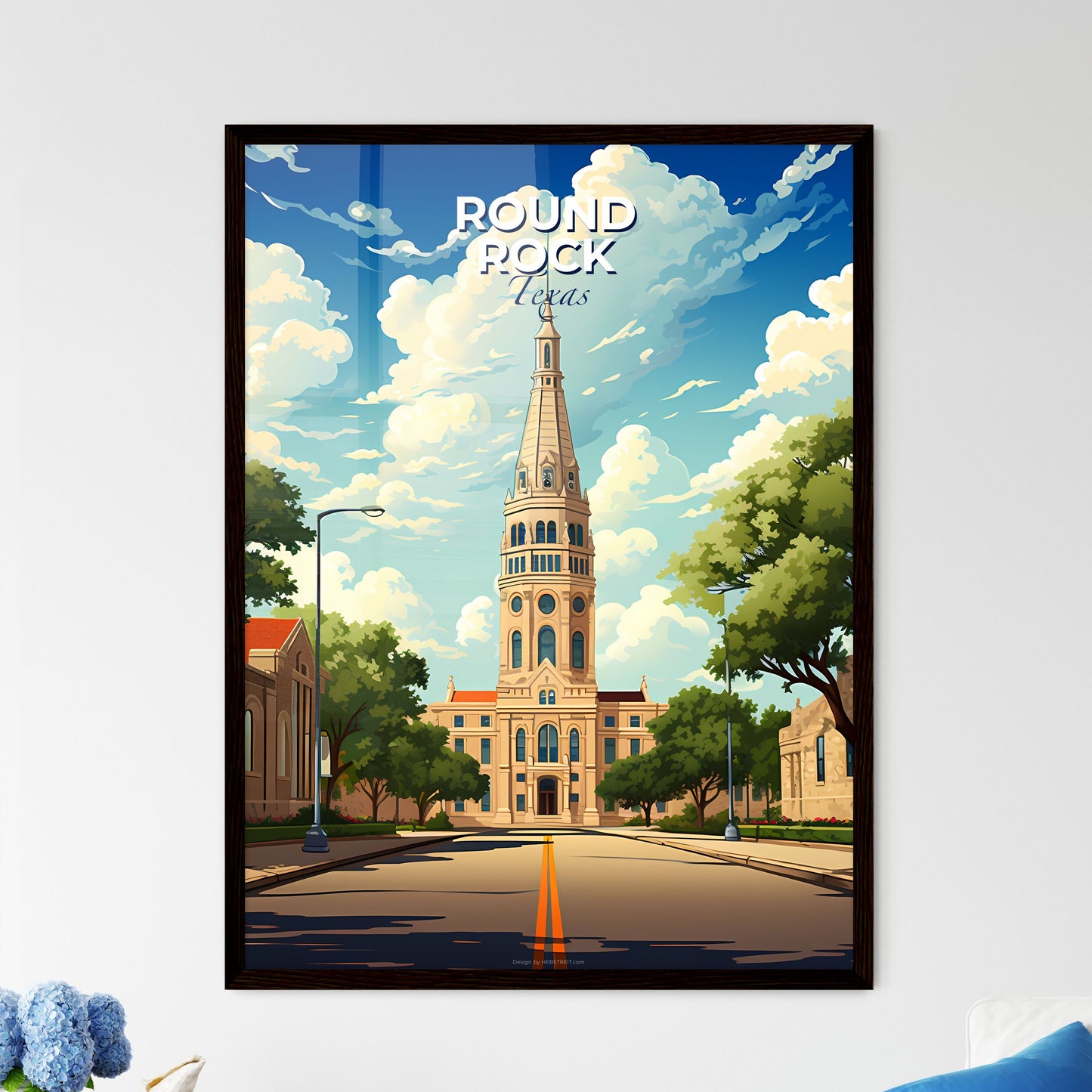 Round Rock, Texas, A Poster of a large building with a tower Default Title