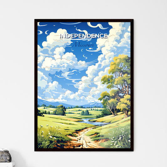 Independence, Missouri, A Poster of a landscape with a stream and trees Default Title