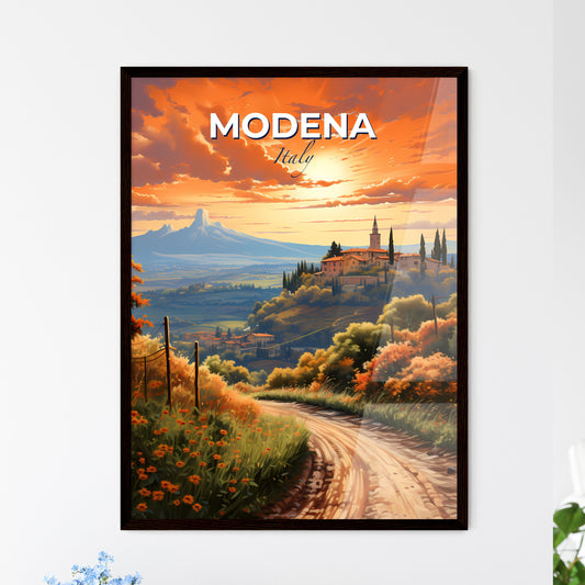 Modena, Italy, A Poster of a road leading to a village Default Title