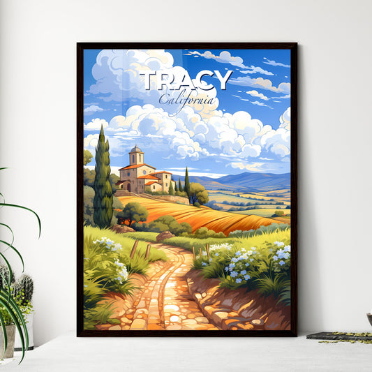 Tracy, California, A Poster of a landscape with a road and a house Default Title