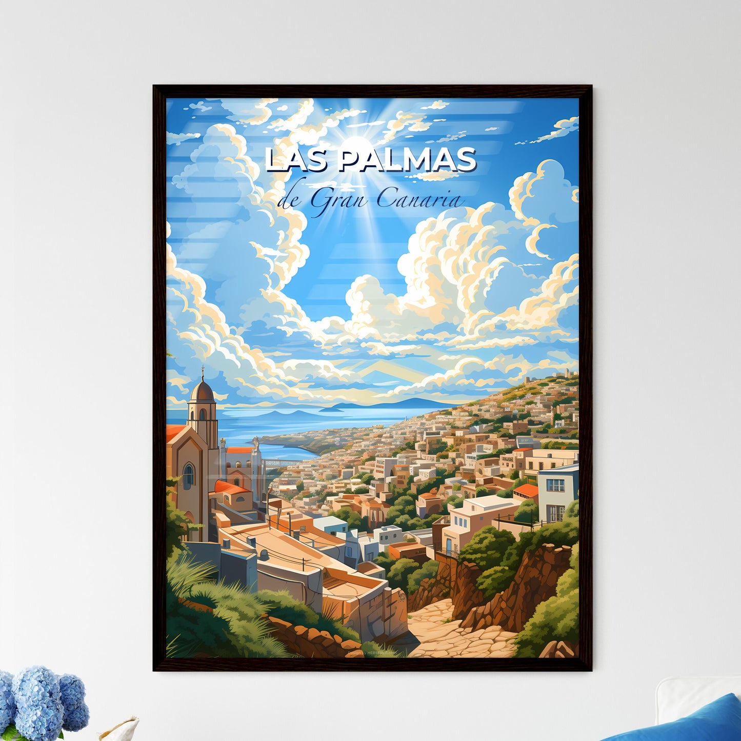 Las Palmas, de Gran Canaria, A Poster of a city with trees and a body of water Default Title