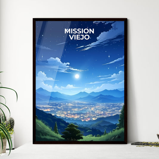 Mission Viejo, California, A Poster of a landscape of a city at night Default Title
