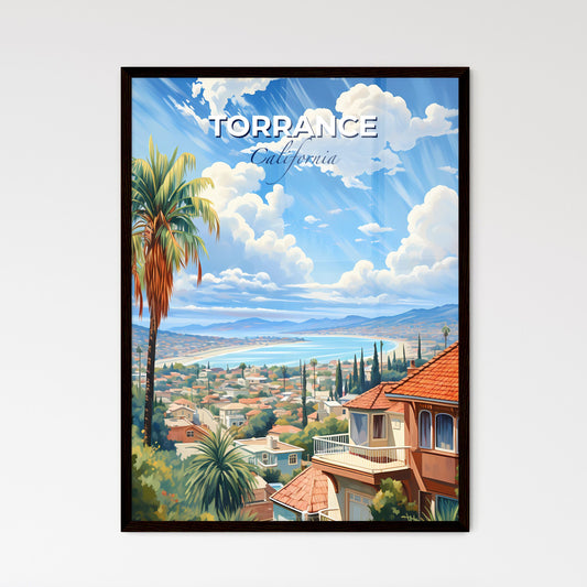Torrance, California, A Poster of a view of a town from a hill Default Title