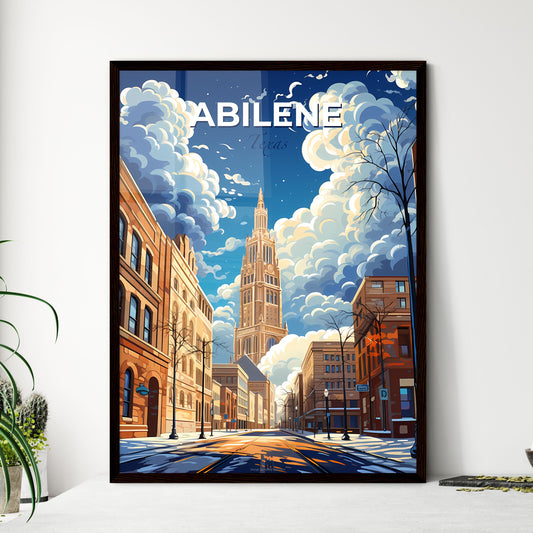 Abilene, Texas, A Poster of a street with buildings and clouds in the sky Default Title