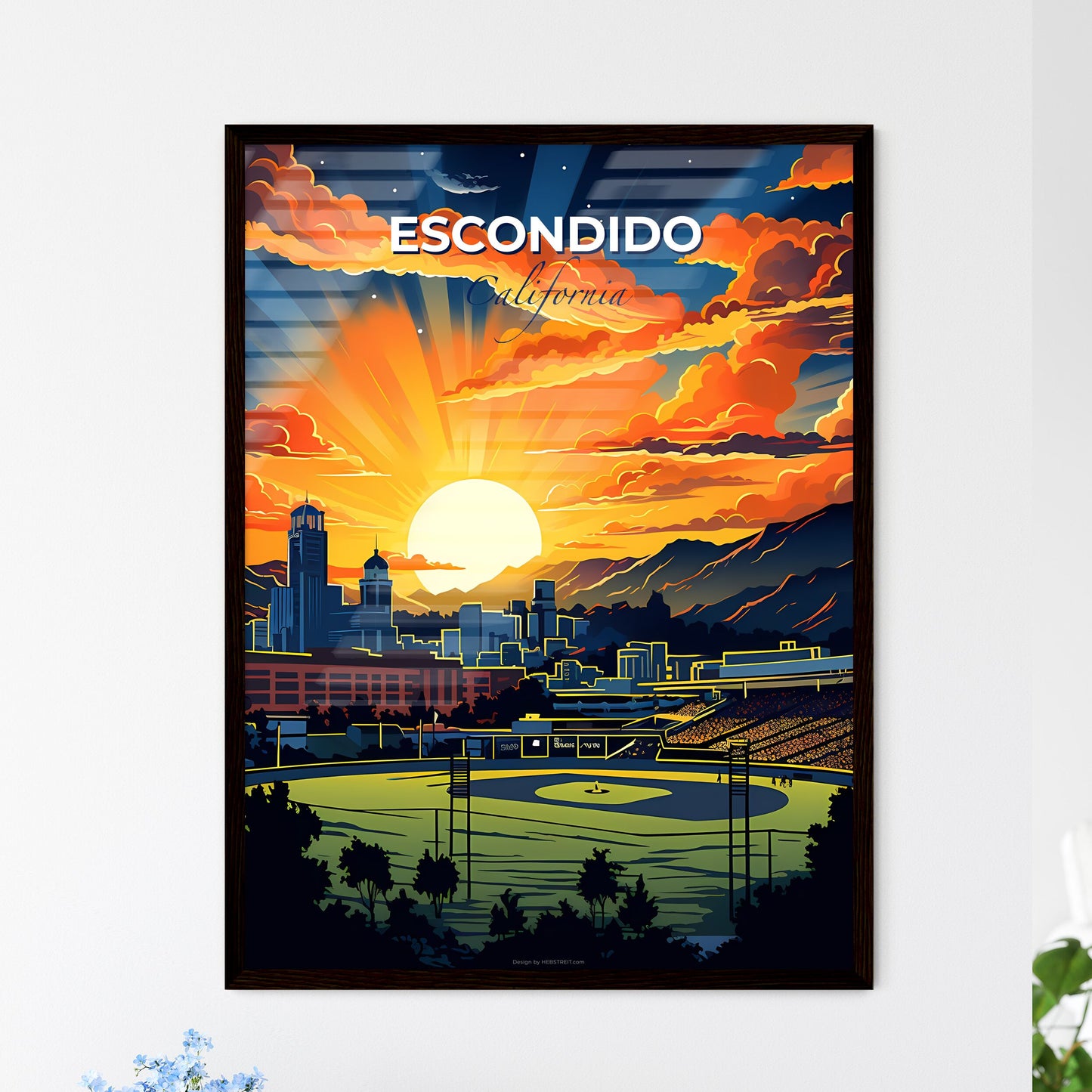 Escondido, California, A Poster of a sunset over a city Default Title