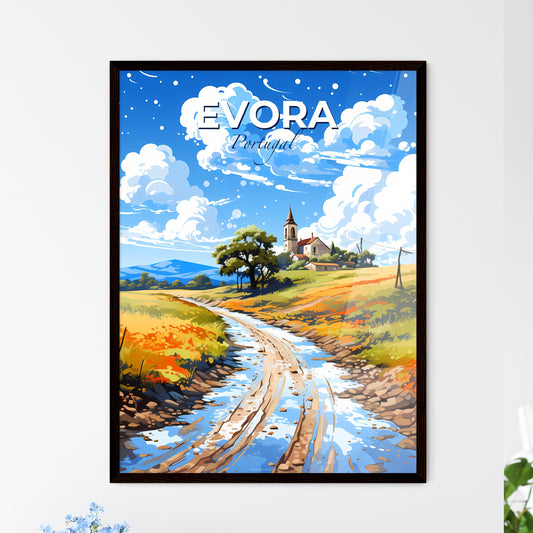 Evora, Portugal, A Poster of a river running through a field Default Title