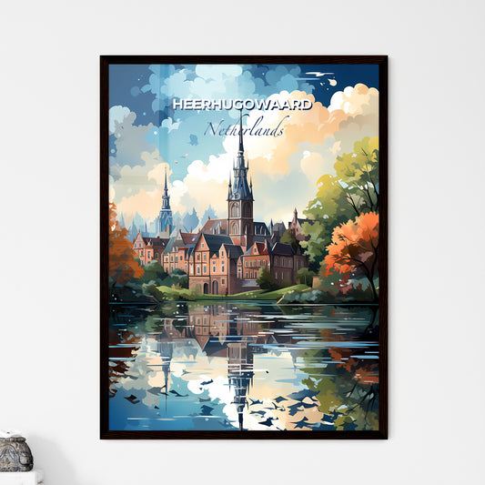 Heerhugowaard, Netherlands, A Poster of a painting of a castle by a lake Default Title