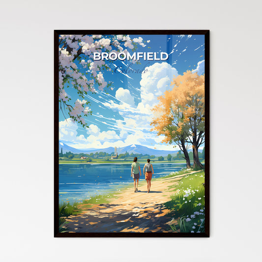 Broomfield, Colorado, A Poster of two people walking on a path by a lake Default Title