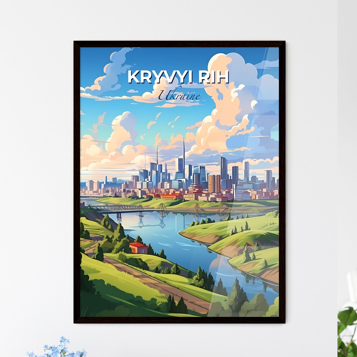 Kryvyi Rih, Ukraine, A Poster of a river running through a city Default Title