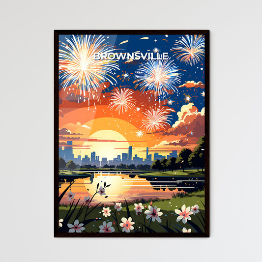 Brownsville, Texas, A Poster of a sunset over a city Default Title