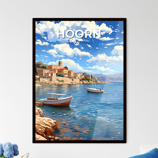 Hoorn, Netherlands, A Poster of boats on the water by a town Default Title