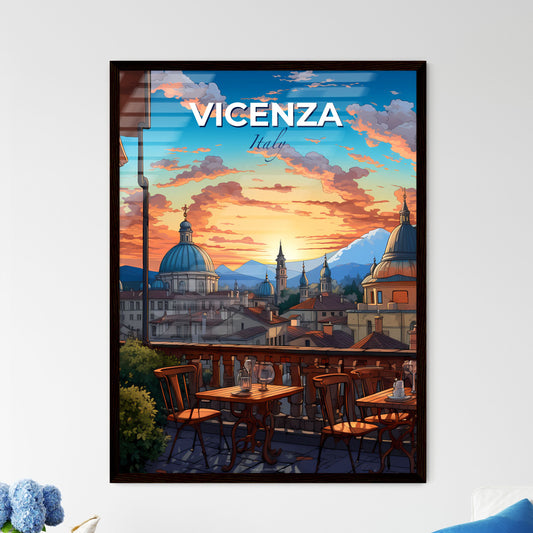 Vicenza, Italy, A Poster of a view of a city from a balcony Default Title