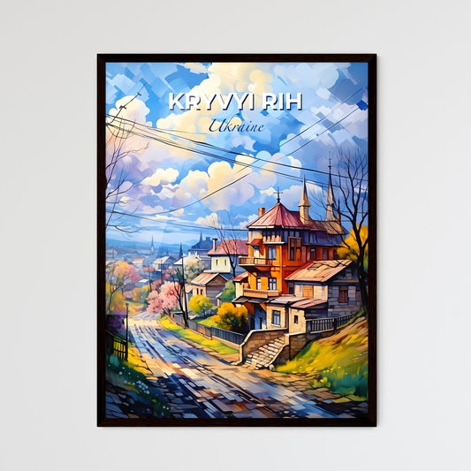 Kryvyi Rih, Ukraine, A Poster of a painting of a house on a hill Default Title