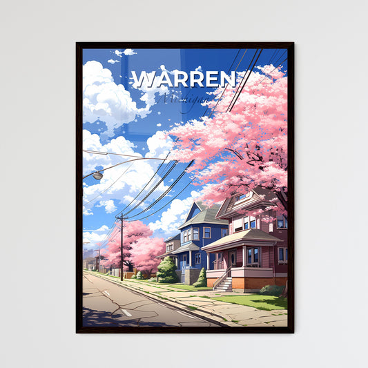 Warren, Michigan, A Poster of a street with houses and trees on it Default Title