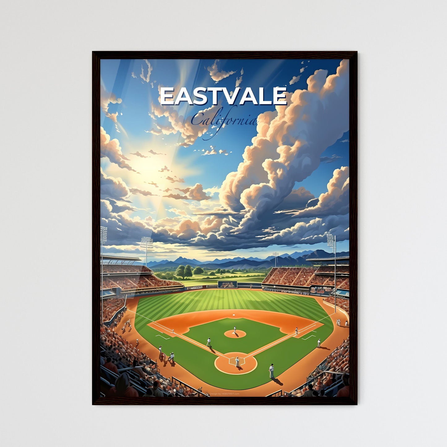 Eastvale, California, A Poster of a baseball stadium with people in the stands Default Title