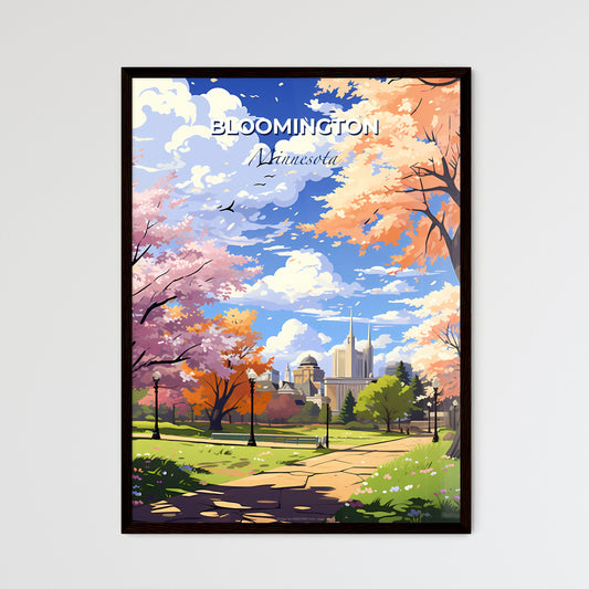 Bloomington, Minnesota, A Poster of a park with trees and a city in the background Default Title