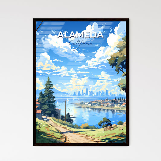 Alameda, California, A Poster of a landscape of a city by a body of water Default Title