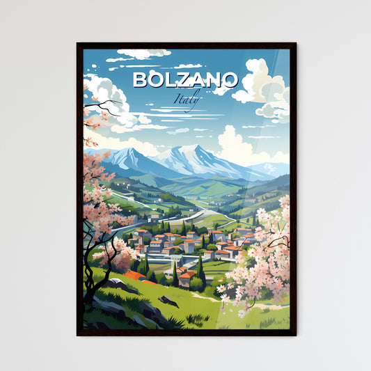 Bolzano, Italy, A Poster of a landscape with a town and mountains Default Title