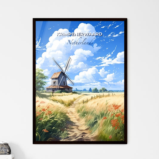 Krimpenerwaard, Netherlands, A Poster of a windmill in a field Default Title