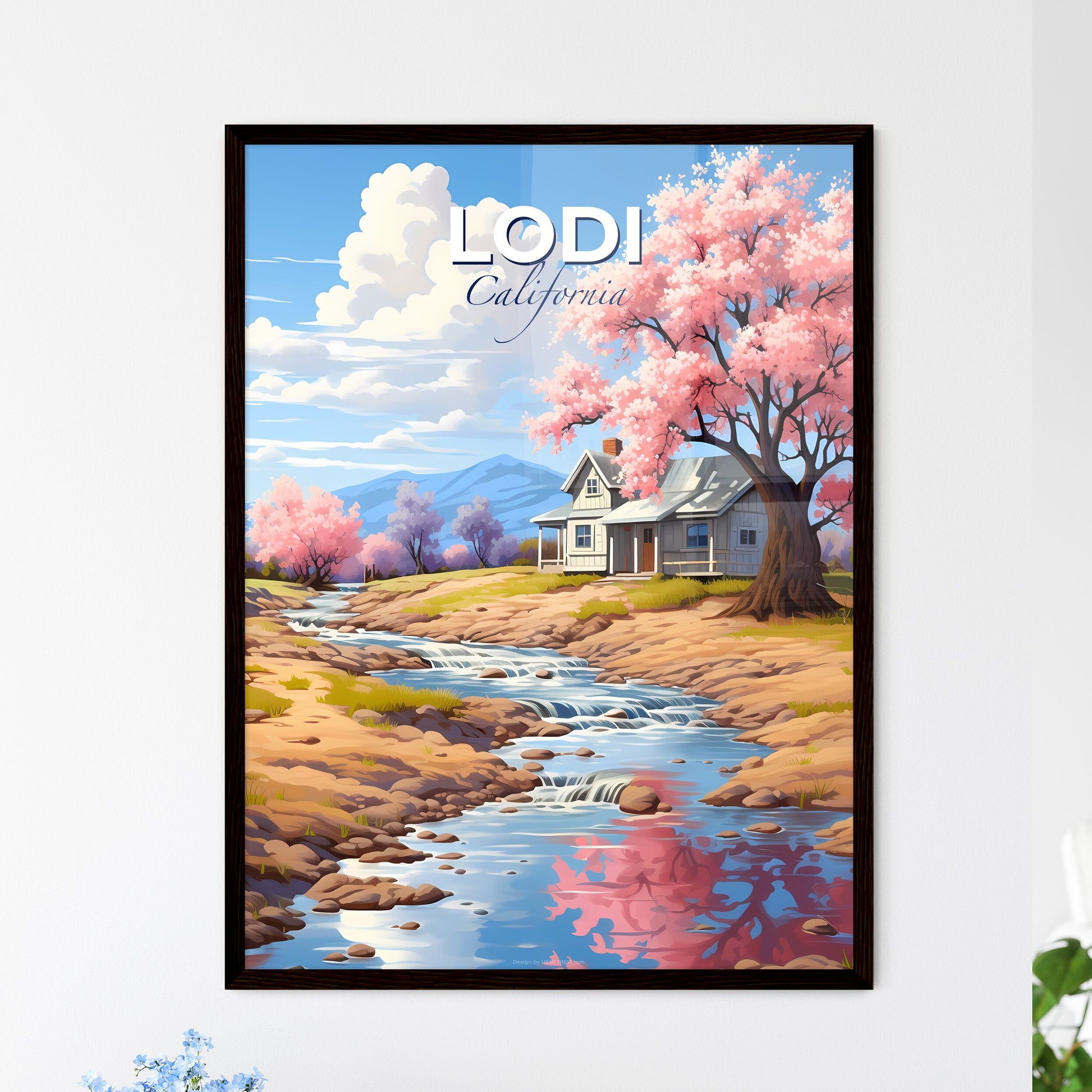 Lodi, California, A Poster of a house by a river Default Title