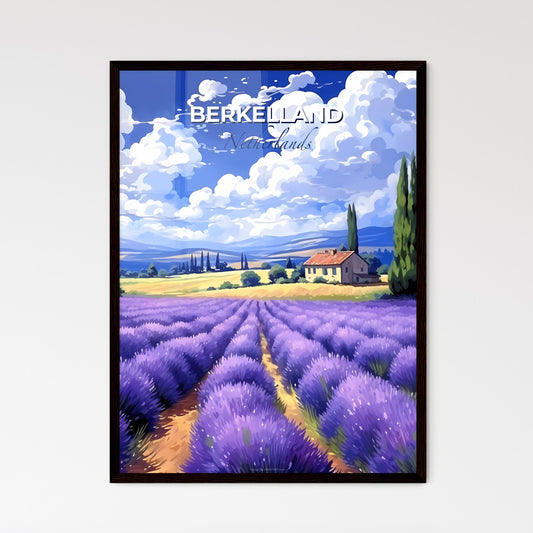 Berkelland, Netherlands, A Poster of a field of lavender with a house in the background Default Title