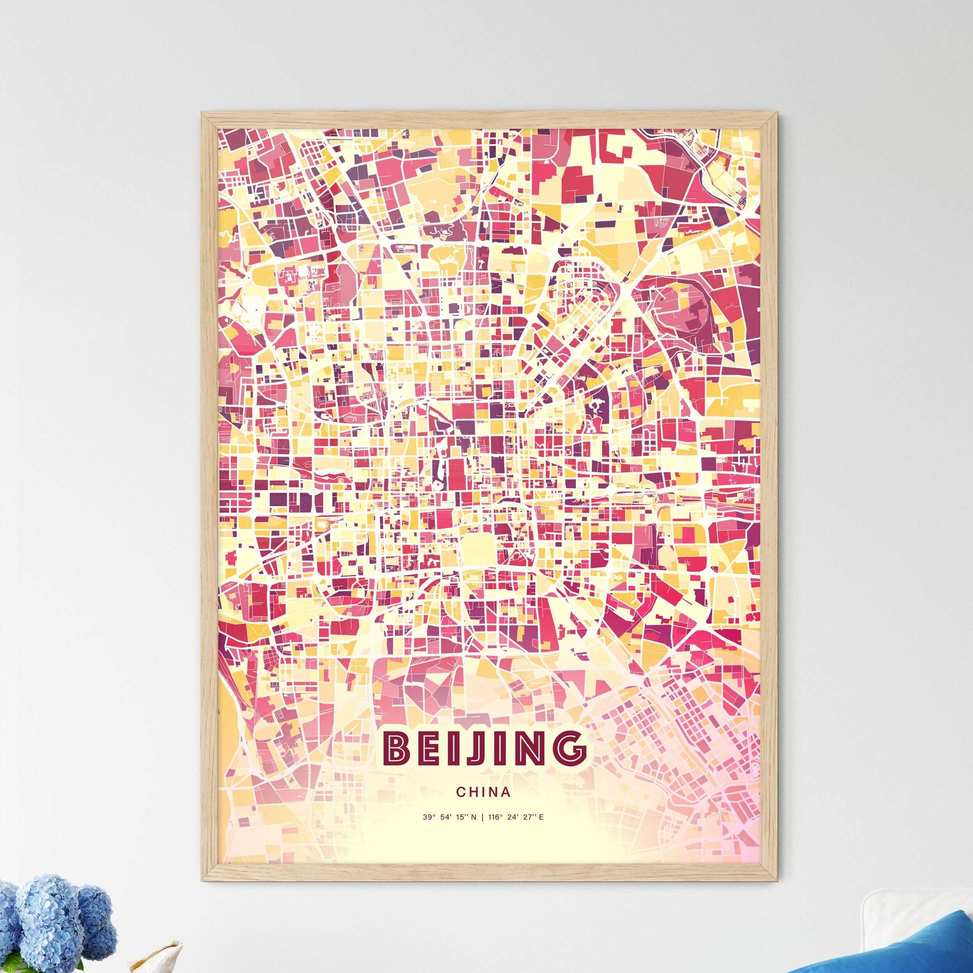 Colorful Beijing China Fine Art Print Hot Red
