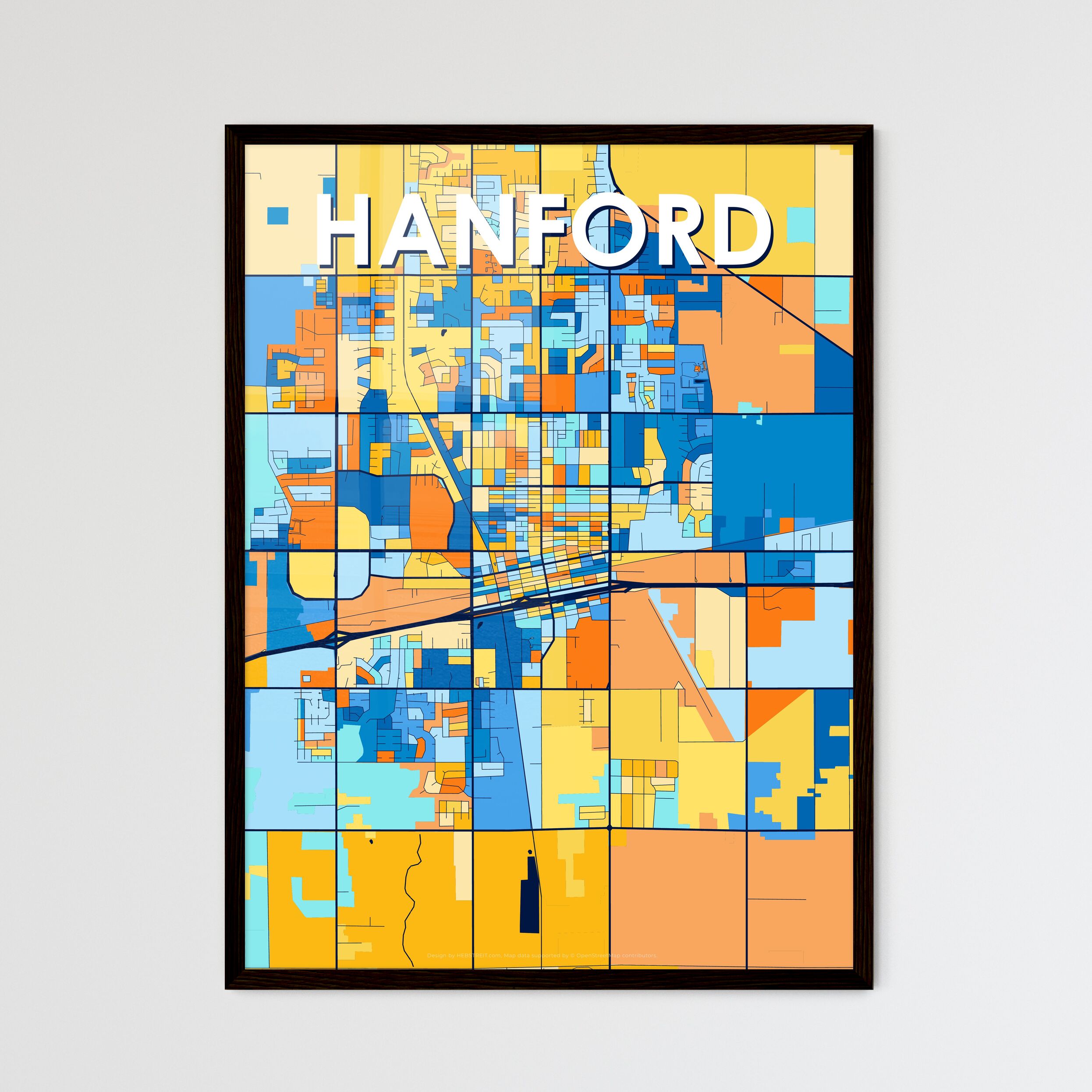 Hanford California Map Hanford M844161 G1 