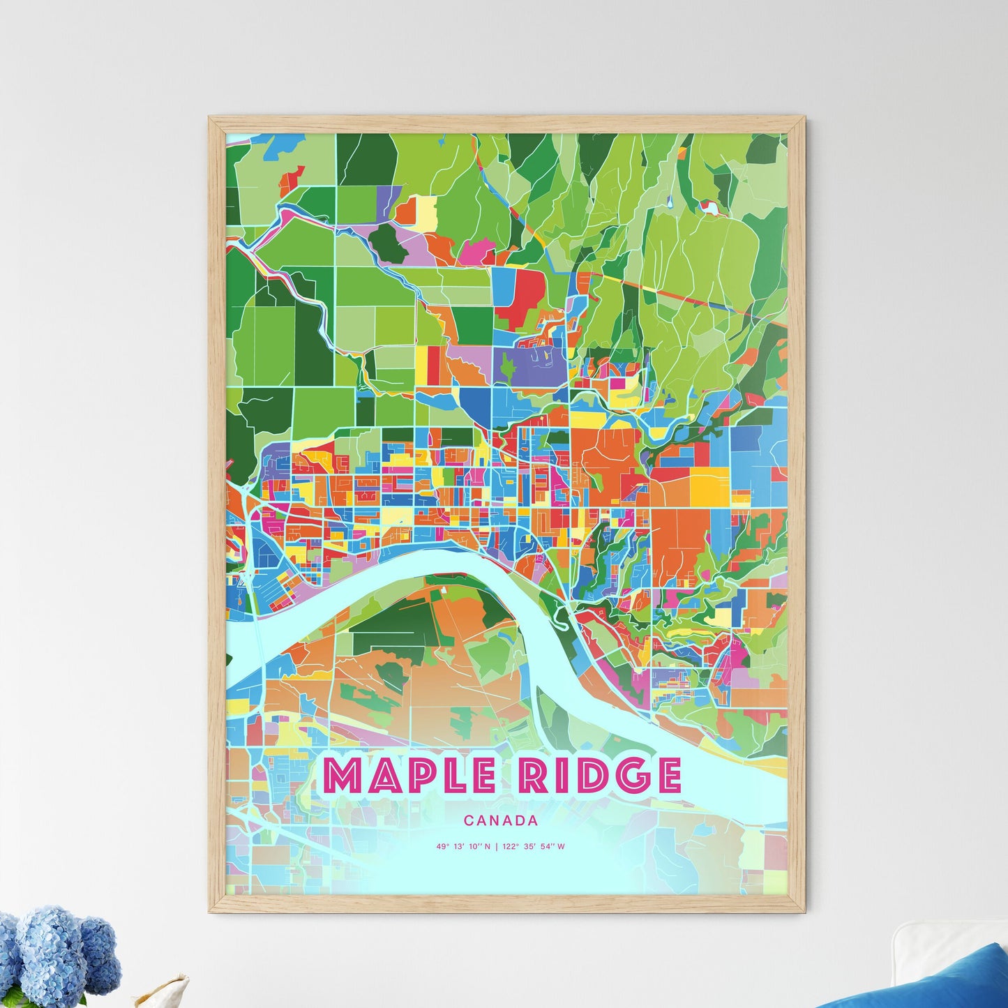Colorful Maple Ridge Canada Fine Art Print Crazy Colors