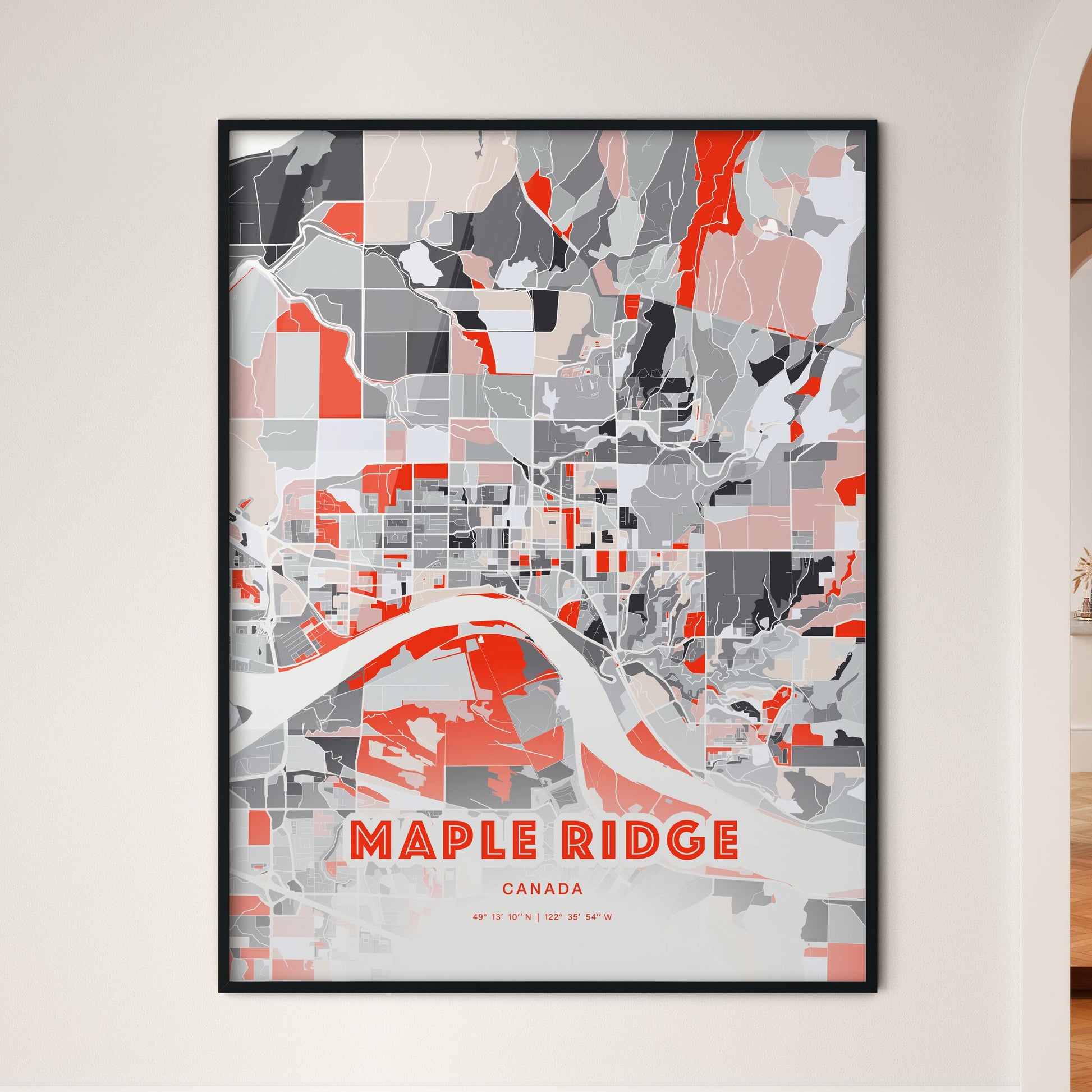 Colorful Maple Ridge Canada Fine Art Print Modern Expressive