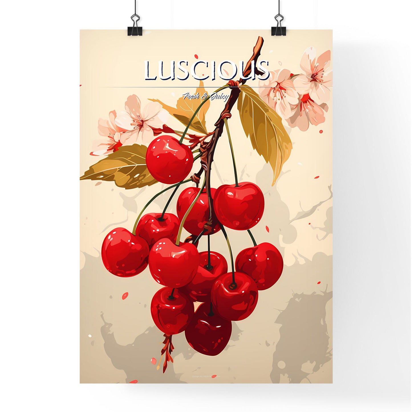 A Bunch Of Cherries On A Branch Default Title