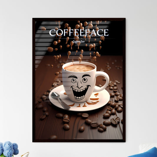 A Coffee Cup With A Face Drawn On It Art Print Default Title